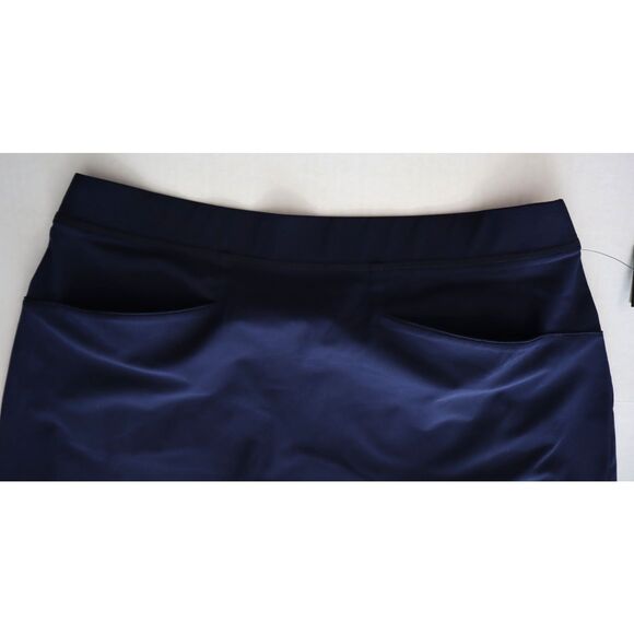 RLX Ralph Lauren Women Sz M Navy Pickleball Tennis Golf Pleated Back Skort - Picture 5 of 11